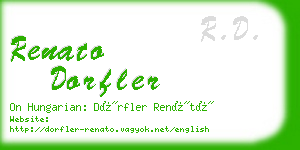 renato dorfler business card